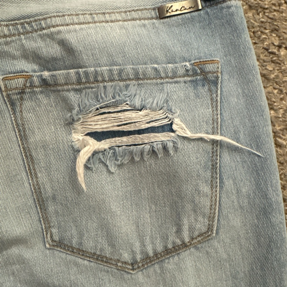KanCan Ripped Distressed Giovanna High Rise Mom Jeans Size 5 26 - Picture 7 of 16